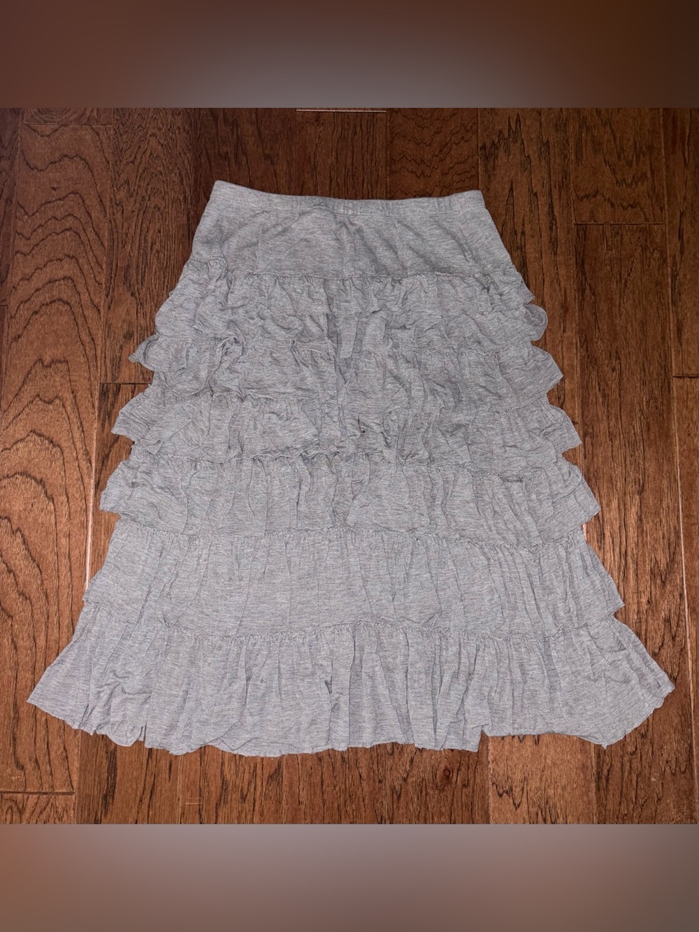 Light Gray Ruffle Tiered Skirt - Women
